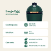 Large Big Green Egg in an intEGGrated Nest+Handler with Mates Package