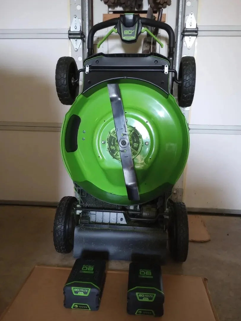 Greenworks 80V 21-Inch Self-Propelled Lawn Mowers.