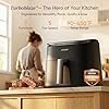 Cosori 9-in-1 TurboBlaze Air Fryer 6 Qt, PFAS-Free Ceramic Coating, 90°–450°F, Precise Heating for Even Results, Air Fry, Roast, Bake, Broil, Dry, Frozen, Proof, Reheat, Keep Warm, 120V, Dark Gray