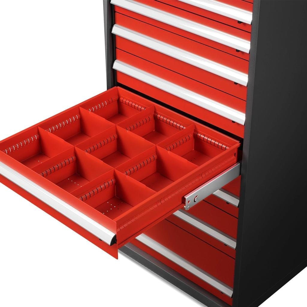 Heavy Duty Modular Drawer Cabinet – 9 Drawer 59″ H x 28.5″ W x D Tool Storage Organizer