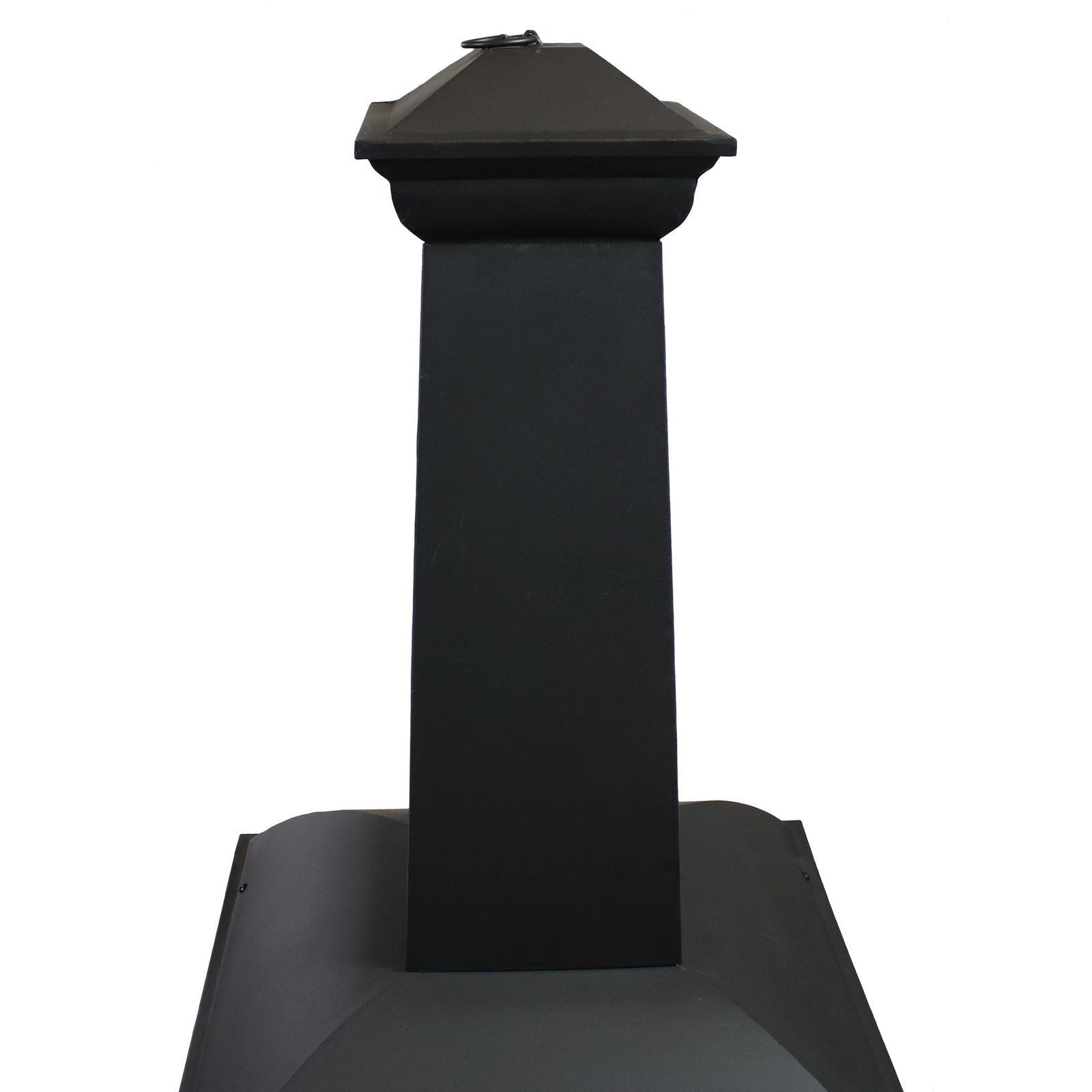 Sunnydaze 57″ 360-Degree View Steel Wood-Burning Chiminea with Grate, Poker, and Cover