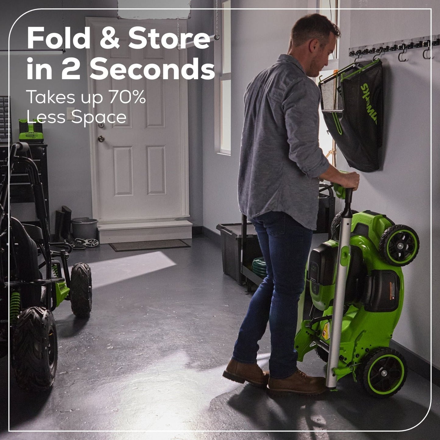 Greenworks 60V 21″ Self Propelled Lawn Mower with (1) 8.0 Ah Battery & Rapid Charger 2546402