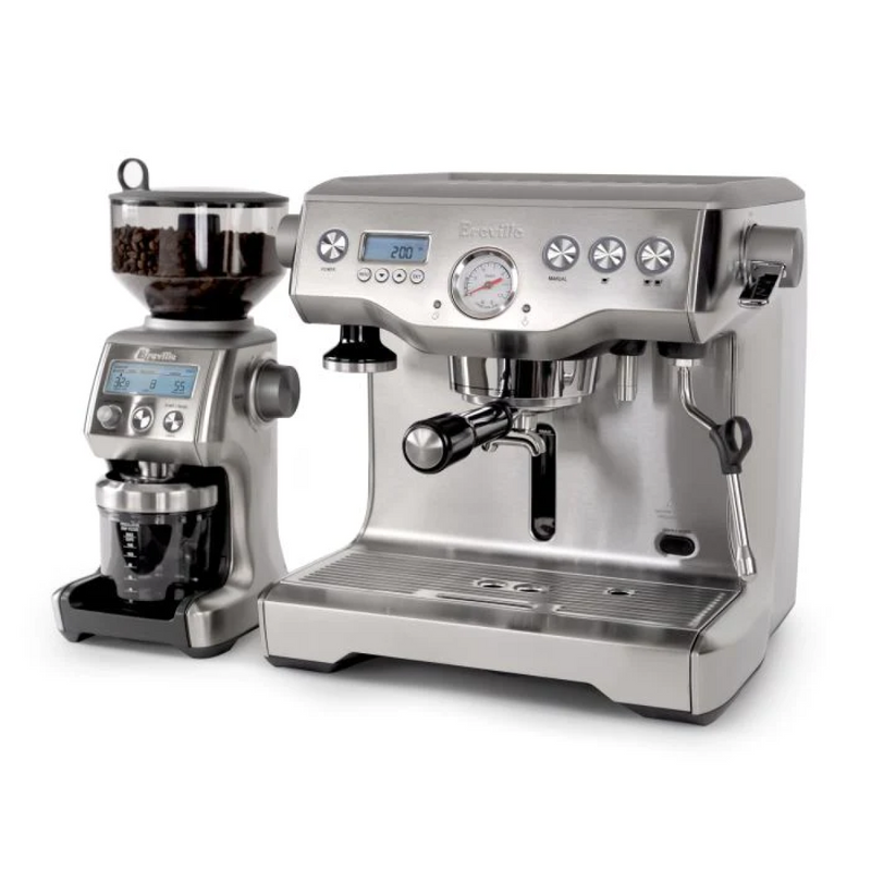 Breville Dynamic Duo Dual Boiler Espresso Machine and Smart Grinder Pro Package