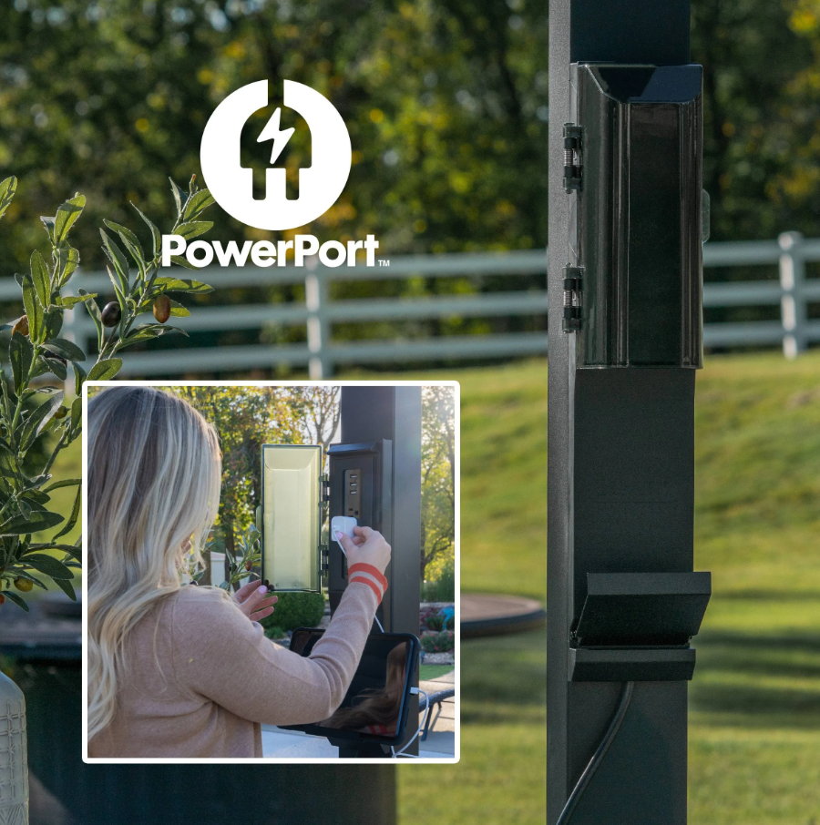 Backyard Discovery Sarasota 16x10 Steel Louvered Pergola with Power