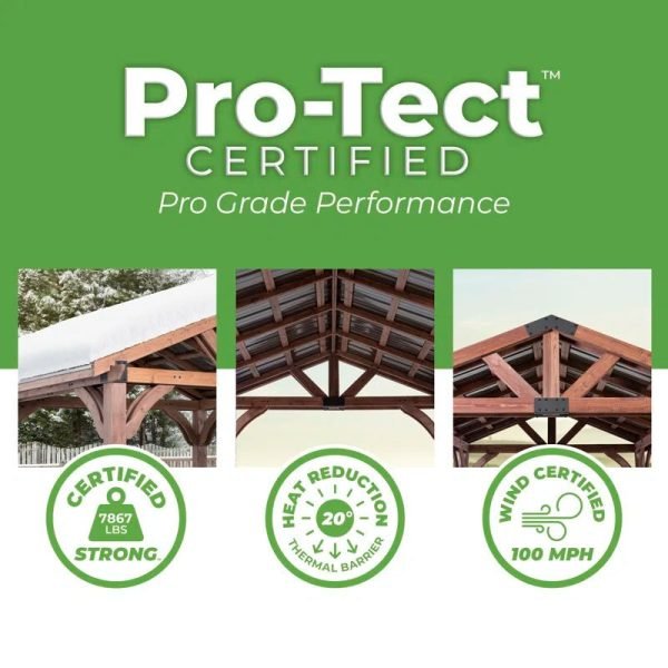 Backyard Discovery Arlington 12' x 12' Cedar Wood Outdoor Patio Gazebo