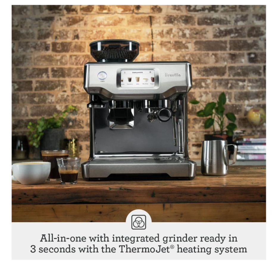 Breville Barista Express BES870XL Brushed Stainless Steel Espresso Machine with Conical Burr Grinder