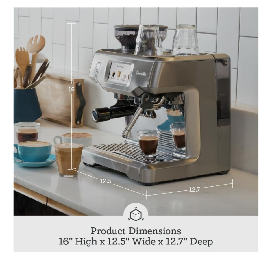 Breville Barista Express BES870XL Brushed Stainless Steel Espresso Machine with Conical Burr Grinder