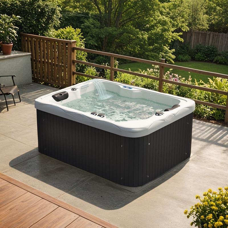 4-person Outdoor Hot Tub With 32 Water Jets And Digital Control System Patiowell