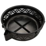 Red Mountain Valley 47 in. Wood-Burning Fire Pit with Adjustable BBQ Grate, Geometric - Image 5