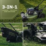Green Machine 62V 23-Inch Self-Propelled Brushless Cordless Electric Lawn Mower, Includes Two 4.0Ah Batteries and Rapid Charger