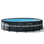 Intex Ultra XTR Frame 18′ x 52″ Above Ground Swimming Pool with Sand Filter Pump, Ladder, Cover, & Maintenance Accessory Kit with Vacuum and Skimmer - Image 9