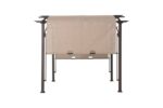 Pergola, Outdoor Steel Arched Pergola with Adjustable Canopy - Image 7