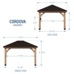 Cordova 14×10 Outdoor Gazebo with Steel Frame and Weather-Resistant Canopy - Image 2