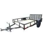6′ 4″ x 10 Utility Trailer Dovetail Powder Coated With Gate 3,500lb Axle