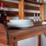 Potting Table/Bench/Serving Bar – Acacia Wood - Image 13