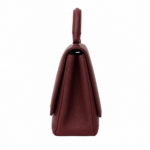 Zalvia Women’s Burgundy Heritage-Flap Handbag - Image 3