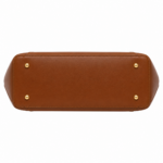 Zalvia Women’s Caramel Arc-Flap Carryall Handbag - Image 2