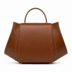 Zalvia Women’s Caramel Arc-Flap Carryall Handbag - Image 3