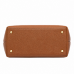 Zalvia Women’s Chestnut Crescent-Lock Hobo Handbag - Image 2