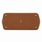 Zalvia Women’s Cognac Belted Suede-Look Handbag - Image 2