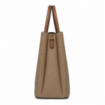 Zalvia Women’s Cognac Metropolitan Tote Handbag - Image 3