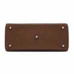 Zalvia Women’s Mocha Drawcord Frame Tote Handbag - Image 2