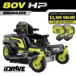 RYOBI 80V HP Brushless 42 in. Battery Electric Cordless Zero Turn Riding Mower Batteries and Charger 80V Batteries 40V - Image 16