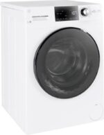GE – 2.4 Cu. Ft. High Efficiency Stackable Front Load Washer with Steam and Sanitize – White - Image 3