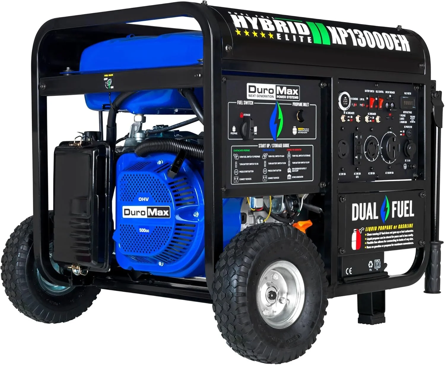 1-158-1.webp DuroMax XP13000EH 13,000 Watt Dual Fuel Portable Generators. - Image 1