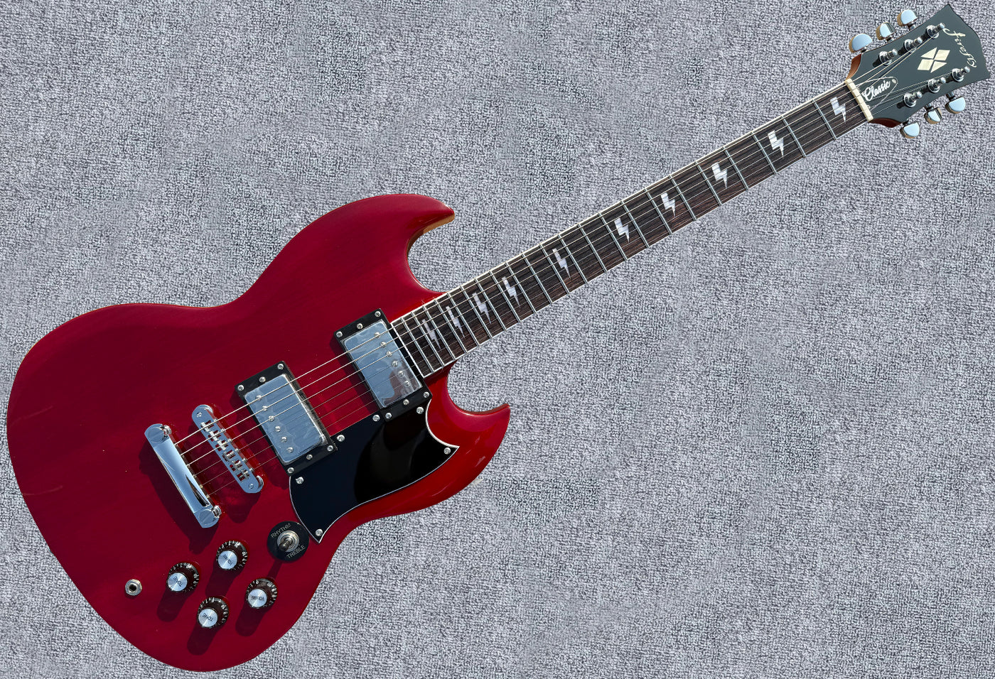 20822145630_1400x4454557245745_a1ee33f9-b45b-4b3f-b15f-2e359f6131cc.jpg New Firefly FFLGS ELECTRIC GUITARS(Transparent Red Color) - Image 1