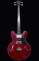Firefly FF338PRO Full Size Semi Hollow body Electric Bass Guitar (Transparent Red Color)
