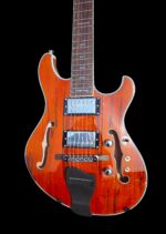 NEW Pegasus Spalted Maple Electric Guitar (Transparent Brown Color) - Image 2