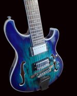 NEW Pegasus Spalted Maple Electric Guitar (Transparent Blue Color) - Image 3