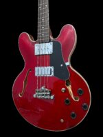 Firefly FF338PRO Full Size Semi Hollow body Electric Bass Guitar (Transparent Red Color) - Image 2