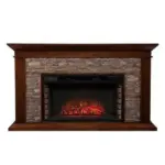 Unbranded Null Ithaca 60 In. W Simulated Stone Electrics Fireplaces