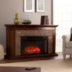 Unbranded Null Ithaca 60 In. W Simulated Stone Electrics Fireplaces - Image 5