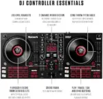 Numark Mixtrack Platinum FX Serato DJ Controllers with Jog Wheel Displays, 4 Decks, Mixers, Effects Paddles and (Audio Interface) - Image 6