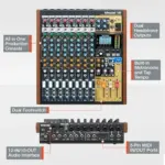 Tascam Model 12 All-in-One 12-track Digital Multitrack Mixings and Recording Studio, Mixer, USB Audio Interface and DAW Controllers - Image 7