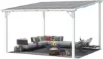 Aecojoy 12 ft x 12 ft White Aluminum Pergola with Canopys - Image 2