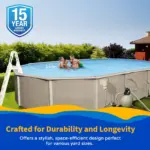 Belize 12-ft x 24-ft Oval 52-in Deep 6-in Top Rail Metal Wall Swimming Pool Package - Image 2