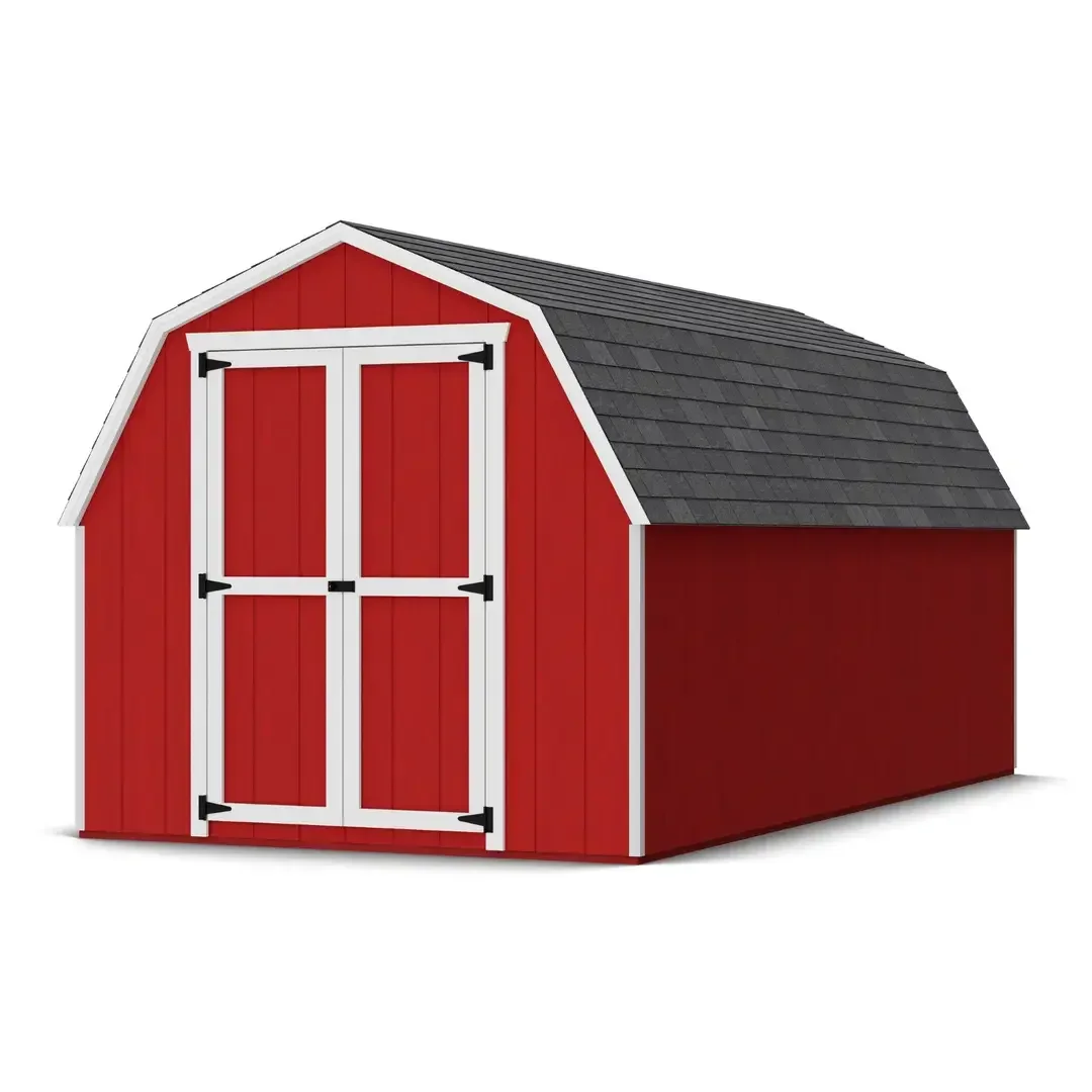 i1-20-1-1.webp Little Cottage Co. 8 x 16 Foot Value Gambrel Barn with 4 Foot Sidewalls – Precut Kits - Image 1