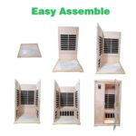 KUNSANA Far infrared sauna room,One person size, Hemlock Wooden Far Infrared Sauna for Home - Image 4
