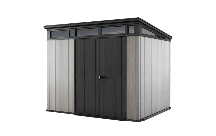 img-27.png Keter Artisan 9×7 Foot Large Outdoor Shed with Floor with Modern Design for Patio Furniture - Image 1