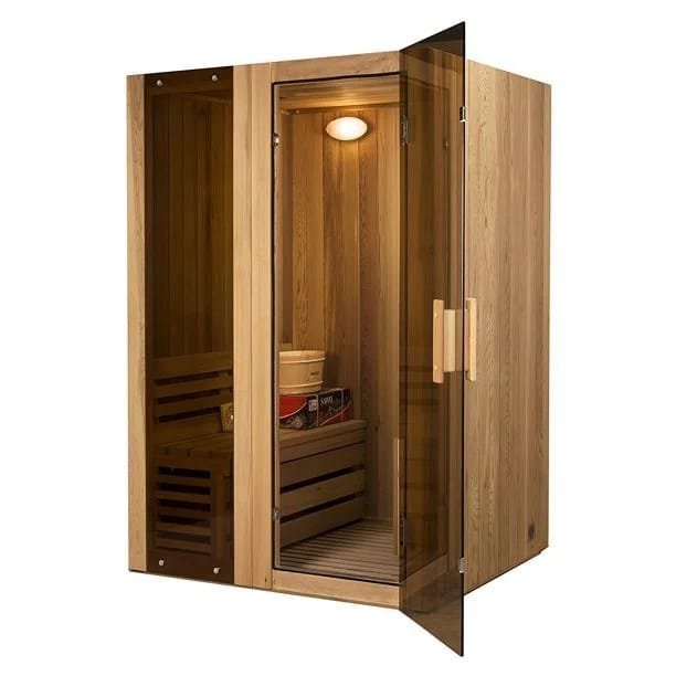 img-527.jpg ALEKO StI2ced Cedar Indoor Wet Dry Sauna Steam Room, 3 kW Harvia KIP Heater, 2 Person - Image 1