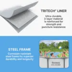 Bestway Steel Pro MAX 10 Foot x 30 Inch Round Metal Frame Above Ground Outdoor Backyard Swimming Pool Set with 330 GPH Filter Pumps - Image 3