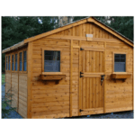 Cedarshed Sunshed 12′ x 12′ Western Red Cedar Garden Greenhouse Shed