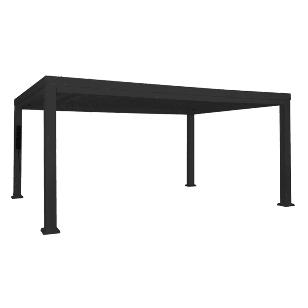 saybrokeeer-product-295-image-1.png Backyard Discovery Trenton 16′ x 12′ Modern Galvanized Steel Pergola Black Frame with Shade Sail Canopy and PowerPort - Image 1