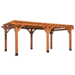 Backyard Discovery Beaumont 20′ x 12′ Cedar Wood Pergola with PowerPort and Wind-Tested Frame
