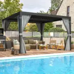 EROMMY 10 ft. W x 10 ft. D Outdoor Louvereds Pergola - Image 2