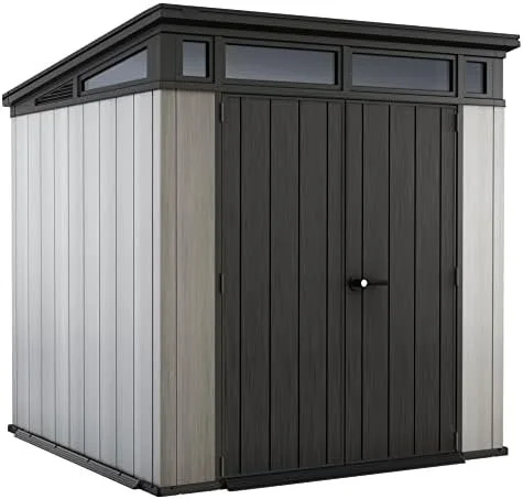 v1-21-1-1.webp Keter Outdoor Storage Sheds, for House, Patio & Yard, Plastic Resin, Artisan, 7×7 Ft, Gray - Image 1